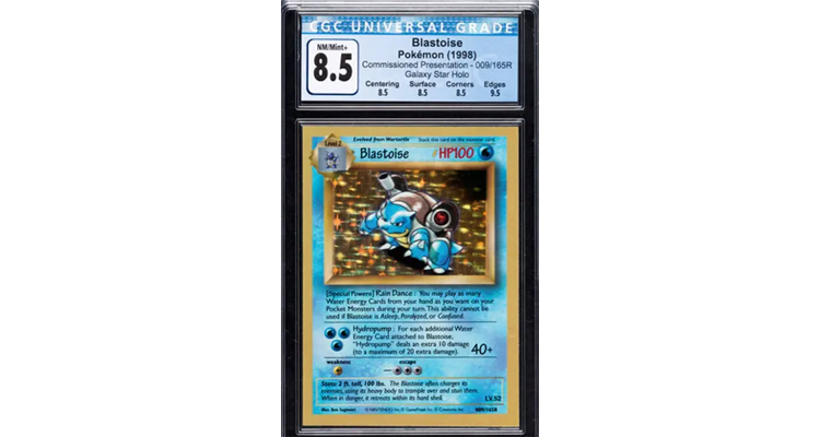 Most Expensive Pokemon Cards - Blastoise Wizards of the Coast Presentation Galaxy Star Holo